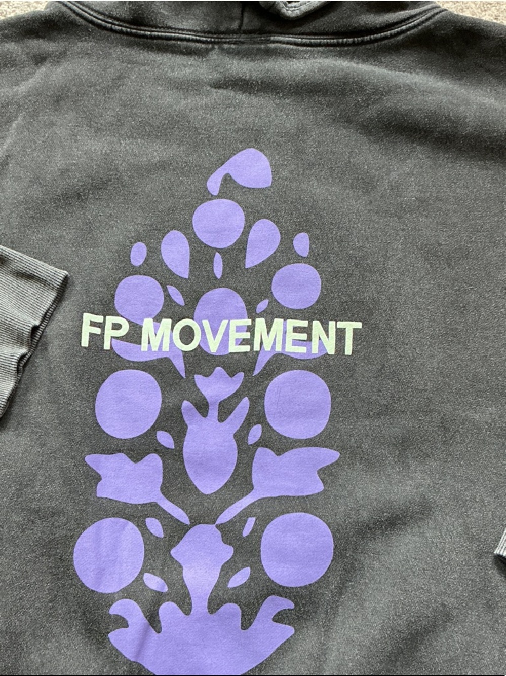 FP Movement by Free People Sprint to the Finish Hoodie ~ Washed Black Grape - Picture 12 of 12